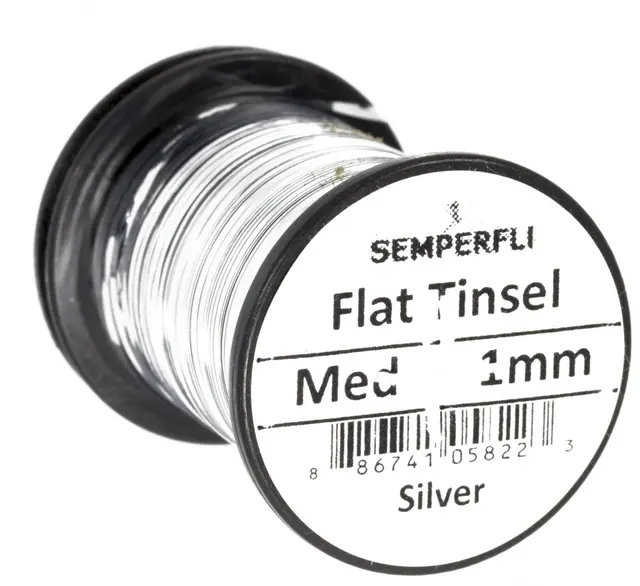 Semperfli Flat Tinsel Silver Small 