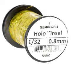Semperfli Holographic Tinsel Gold Medium
