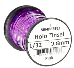 Semperfli Holographic Tinsel Pink Medium