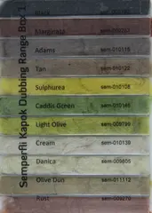 Semperfli Kapok Dry Fly Dubbing Full Selection Dispenser