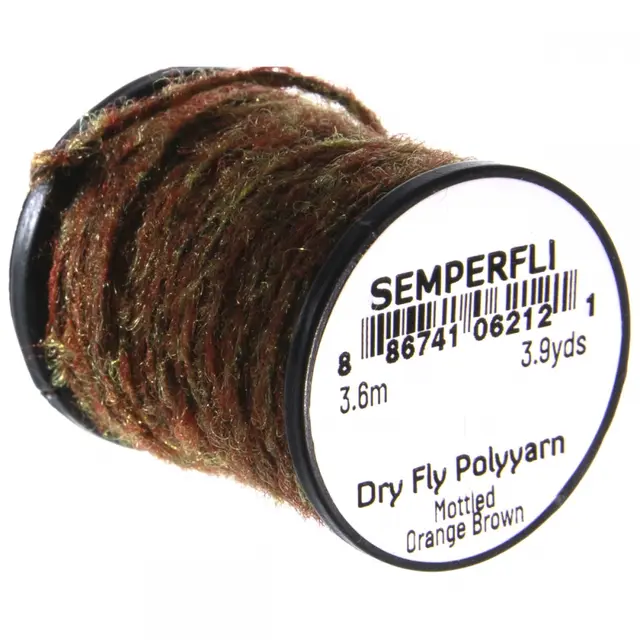 Semperfli Dry Fly Polyyarn Mottled Orange Brown 