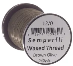 Semperfli Classic Waxed Thread Br Olive Brown Olive 12/0