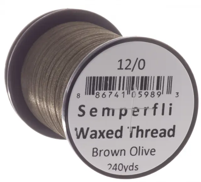 Semperfli Classic Waxed Thread Br Olive Brown Olive 12/0 