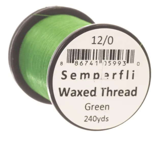 Semperfli Classic Waxed Thread Green Green 12/0 