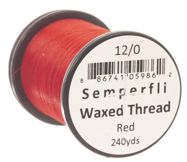 Semperfli Classic Waxed Thread Red Red 12/0 