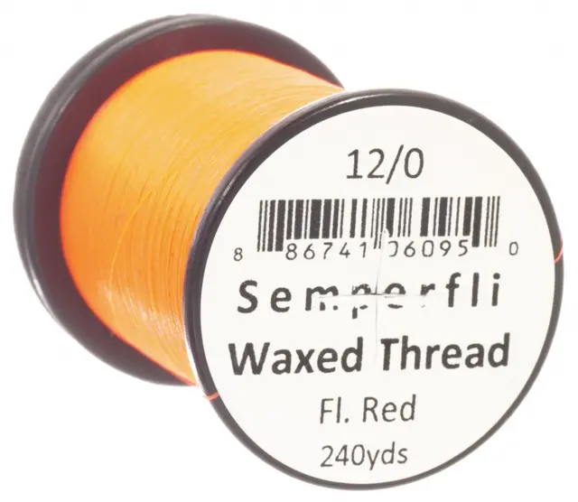 Semperfli Classic Waxed Thread Red Fluoro Red 12/0 