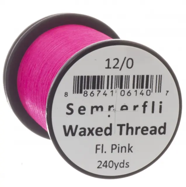 Semperfli Classic Waxed Thread Pink Fluoro Pink 12/0 