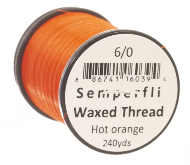 Semperfli Classic Waxed Thread Hot Or Hot Orange 3/0 