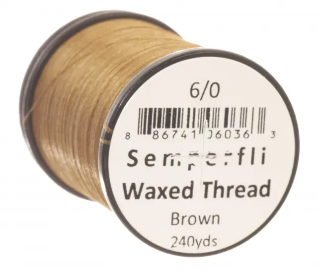 Semperfli Classic Waxed Thread Brown Brown 3/0 