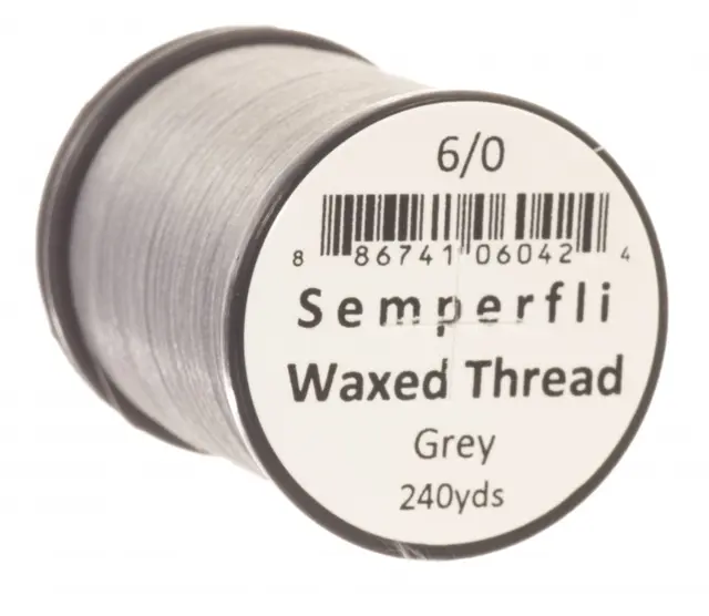 Semperfli Classic Waxed Thread Grey Grey 3/0 