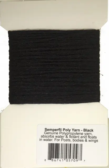 Semperfli Poly-Yarn Black 