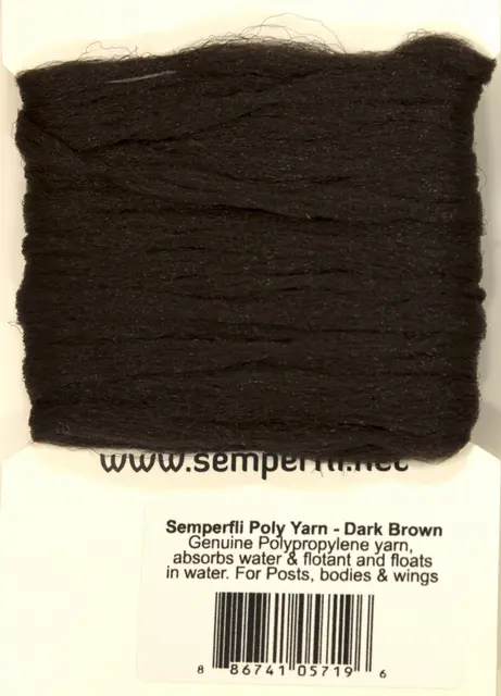 Semperfli Poly-Yarn Dark Brown 