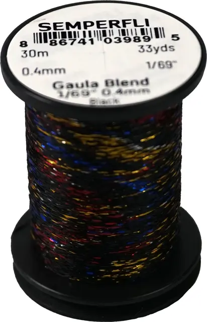 Semperfli Spooled Gaula Black 1/69" Tinsel 