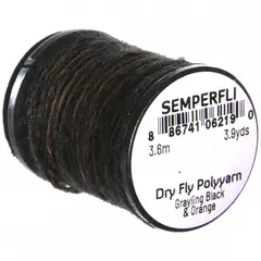 Semperfli Dry Fly Polyyarn Grayling Black &amp; Orange