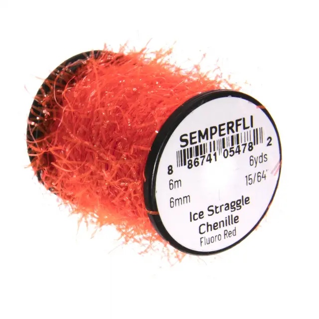 Semperfli Ice Straggle Chenille Fl. Red 