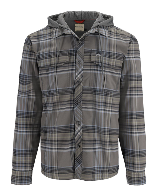 Simms Coldweather Hoody Gunmetal Neo Plaid L 