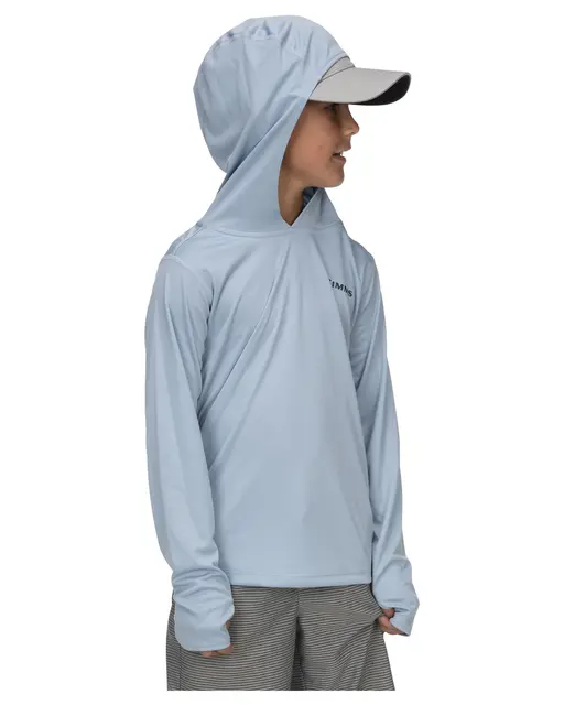 Simms Kid's Solar Tech Hoody Shirt S Sterling 