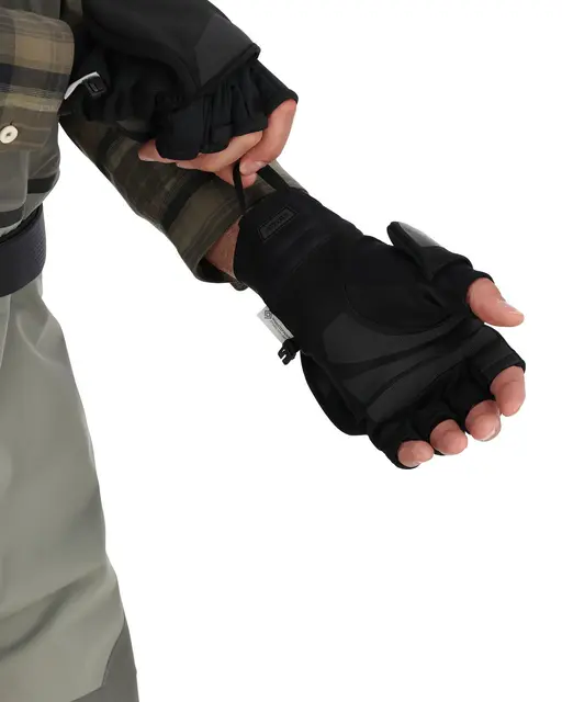 Simms Windstopper Foldover Mitt M Varm goretex vott med foldbar front 
