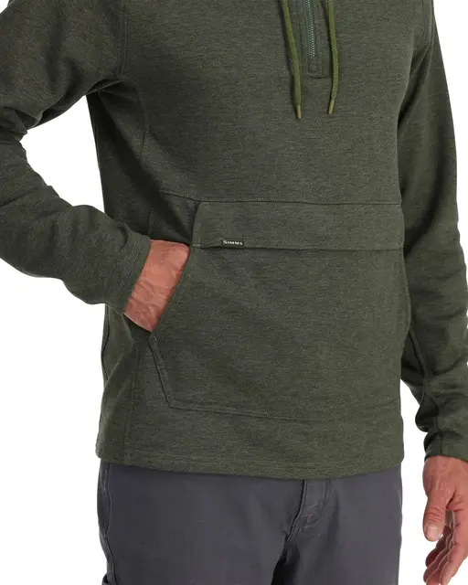 Simms Vermilion Hoody Navy heather M Varm genser med flere lure løsninger 