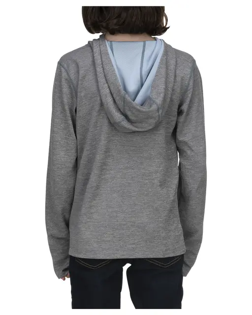 Simms Kid's BugStopper Hoody S Steel Heather 