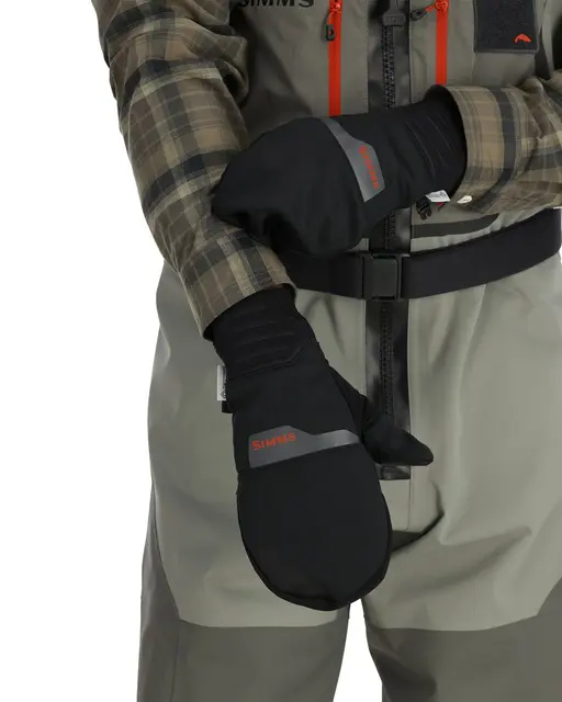Simms Windstopper Foldover Mitt M Varm goretex vott med foldbar front 
