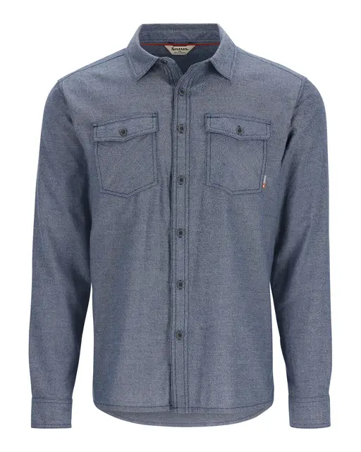 Simms Shoal Flannel Shirt Midnight M Stilig og behagelig flannelskjorte 