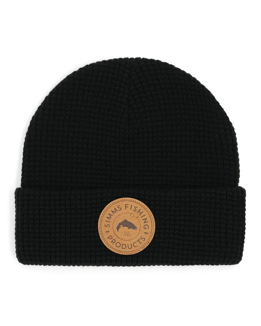 Simms Everyday Waffle Knit Beanie Black 