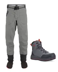 Simms Freestone Pant Smoke Vadepakke Vadepakke med filts&#229;le gunmetal