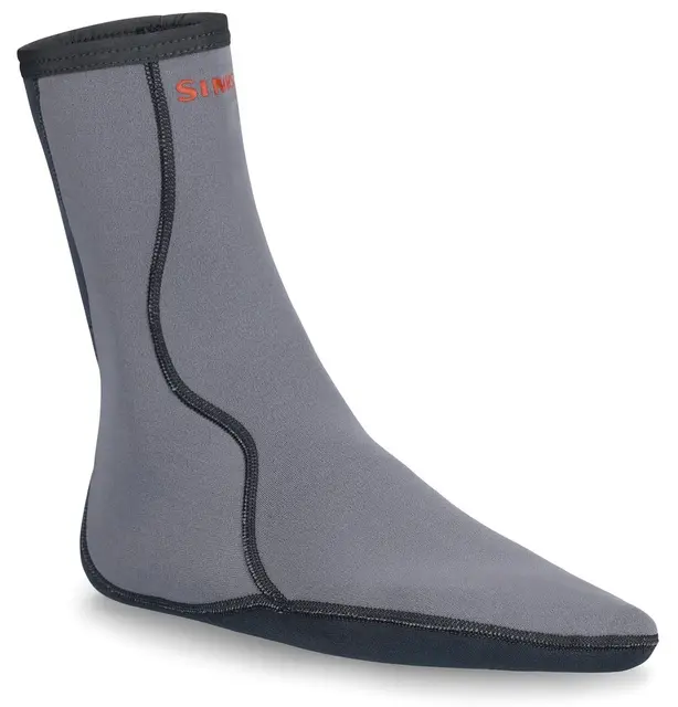 Simms Neoprene Wading Sock Steel S Lavprofil anatomisk vadesokk 
