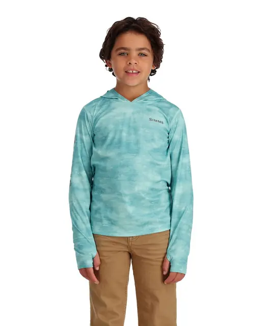 Simms Kid's Solar Tech Hoody S Sea Breeze Daze 