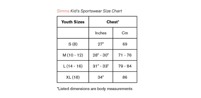 Simms Kid's Logo T-Shirt Harbor Blue S Denne skjorten myk å ta på og i kvalitet 