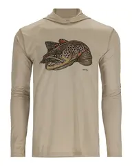 Simms Tech Hoody Artist Series S Stone/Brown Trout