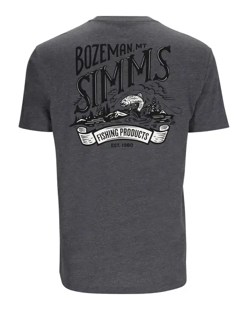 Simms Bozeman Scene T-Shirt Titanium M Behagelig t-skjorte med Simms design 