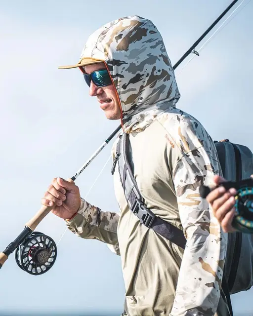 Simms Bugstopper Sflex Hoody Neptune M Sol- og insektsbeskyttende hettegenser 