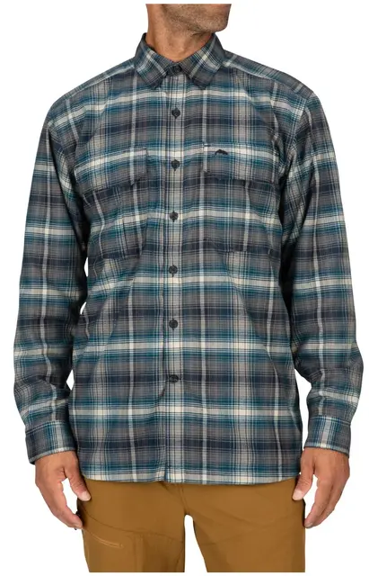 Simms Coldweather Shirt Hickory AOP M Meget god varm skjorte for kalde dager 