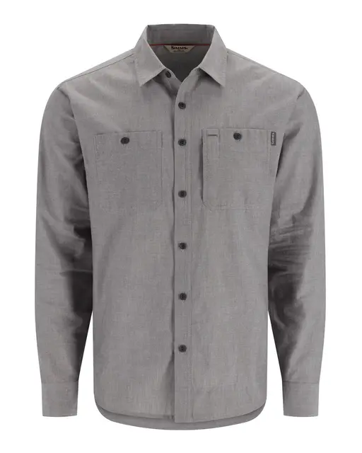 Simms Cutbank Chambray Shirt S Cinder Chambray 