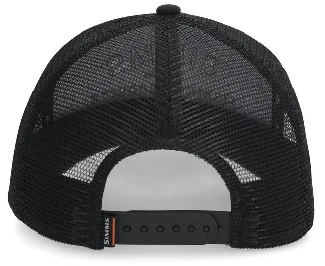 Simms Double Haul Trucker Black Klassisk trucker caps med Simms logo 