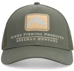 Simms Double Haul Icon Trucker Smokey Klassisk trucker caps med Simms logo