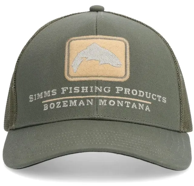 Simms Double Haul Icon Trucker Smokey Klassisk trucker caps med Simms logo 