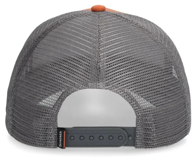 Simms Double Haul Trucker Simms Orange Klassisk trucker caps med Simms logo 