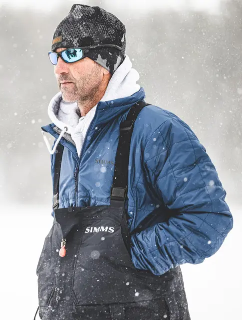 Simms Fall Run Collared Jacket Black S Primaloft jakke med høy krage 