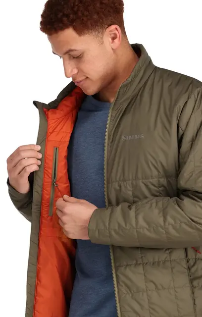 Simms Fall Run Collared Jacket Black S Primaloft jakke med høy krage 