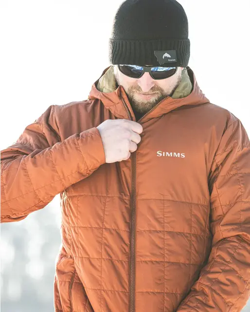 Simms Fall Run Hoody Chestnut M Primaloft jakke 