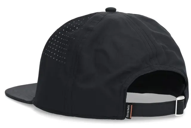Simms Flatbill Cap Black One size Caps med flat brem og Simms emblem 