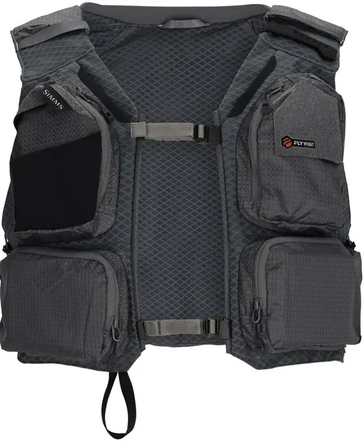 Simms Flyweight Vest Smoke L/XL Fiskevest med smarte funksjoner 