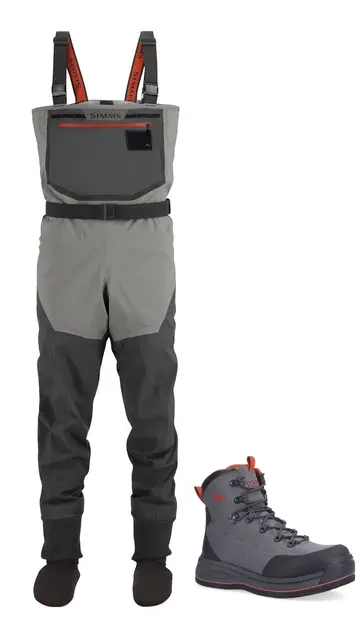 Simms Freestone Smoke Vadepakke Vadepakke med filtsåle gunmetal 