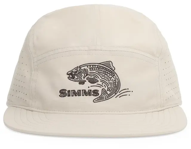Simms Single Haul Pack Cap Stone Caps med ventilasjon og EVA skyggebrem 