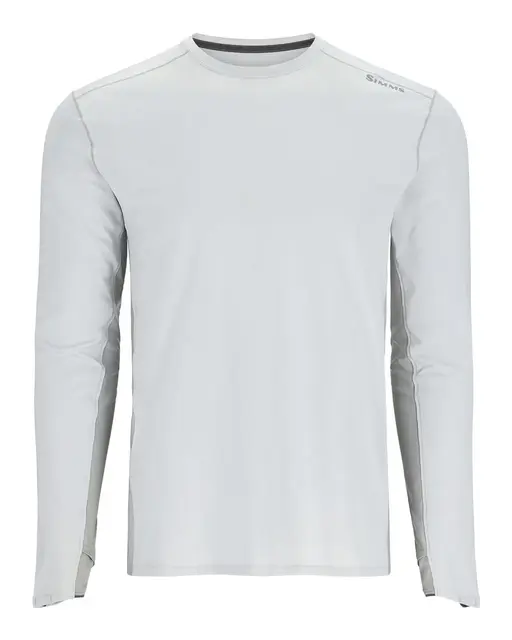 Simms Solarflex Crew Sterling/Cinder M Solbeskyttende genser for varme dager 