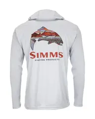 Simms Tech Hoody Artist Series 3XL Trout Logo Flame/Sterling