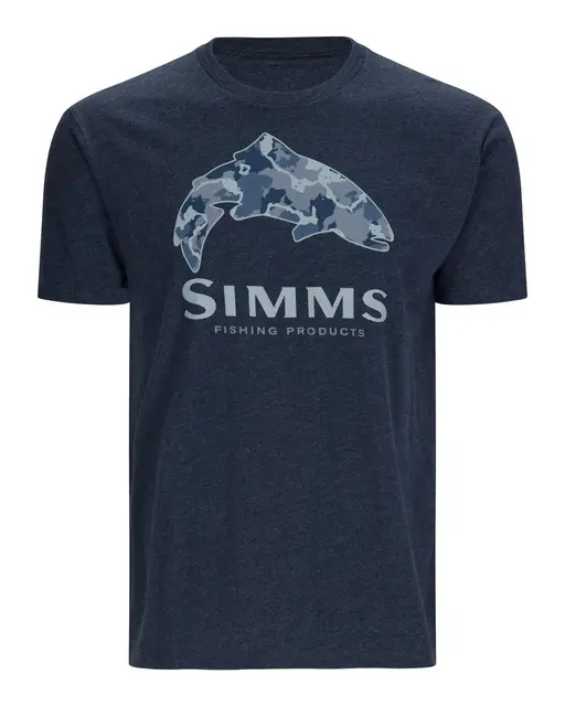 Simms Trout Regiment Camo T-Shirt NavM Myk og behagelig t-skjorte i mørk blå 